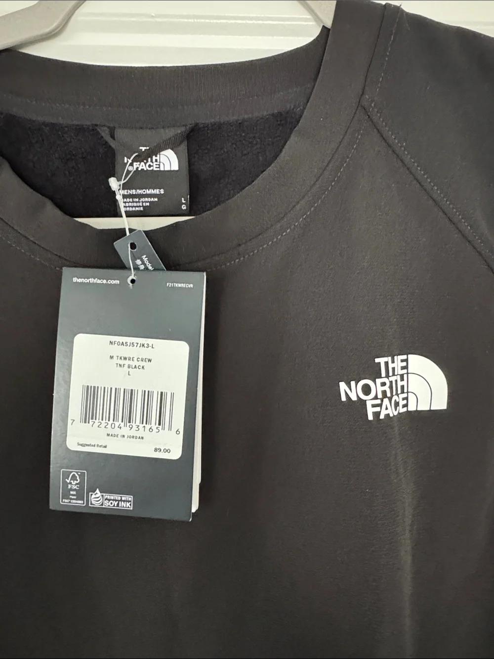 The North Face Men's Black Crewneck Tekware Sweatshirt